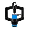 Micro-Aspersor Wade Rain PC 46 LPH 3/8" MPT Azul Claro con Deflector, Entrada 3/8" MPT, Presión de Operación 20-60 PSI, Boquilla 1.07mm, Rango de Flujo 44-48 LPH, Alcance 5.6-6.8m