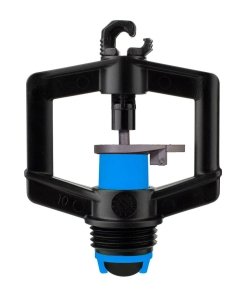 Micro-Aspersor Wade Rain PC 46 LPH 3/8" MPT Azul Claro con Deflector, Entrada 3/8" MPT, Presión de Operación 20-60 PSI, Boquilla 1.07mm, Rango de Flujo 44-48 LPH, Alcance 5.6-6.8m