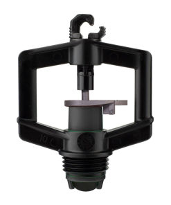Micro-Aspersor Wade Rain PC 35 LPH 3/8" MPT Negro con Deflector, Entrada 3/8" MPT, Presión de Operación 20-60 PSI, Boquilla 0.91mm, Rango de Flujo 34-37 LPH, Alcance 4.8-6.0m