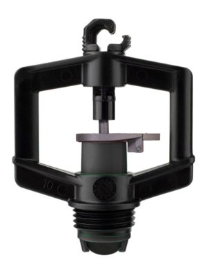 Micro-Aspersor Wade Rain PC 35 LPH 3/8" MPT Negro con Deflector, Entrada 3/8" MPT, Presión de Operación 20-60 PSI, Boquilla 0.91mm, Rango de Flujo 34-37 LPH, Alcance 4.8-6.0m