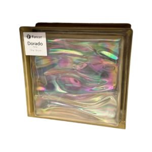 Vidrioblock Dorado 19x19 Foncer