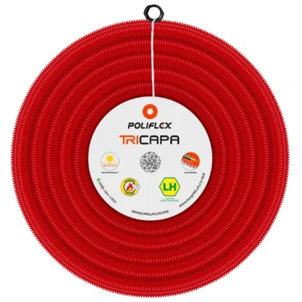 Poliducto Rojo pesado 3/4″ con Guía 50m   Poliflex