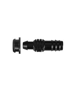 Inicial Wade Rain de 13mm con Goma para Manguera de 16mm, Entrada 13mm, Salida 16mm, Color Negro, Ideal para Conexiones Seguras de Riego