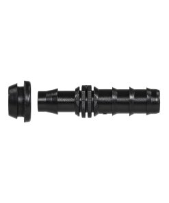 Inicial Wade Rain de 16mm con Goma para Manguera de 18mm, Entrada 18mm, Salida 16mm, Color Negro, Perfecto para Conectar Tuberías de Diferentes Tamaños