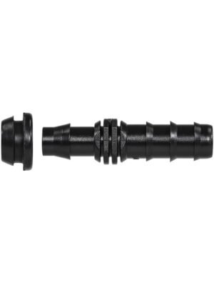 Inicial Wade Rain de 16mm con Goma para Manguera de 18mm, Entrada 18mm, Salida 16mm, Color Negro, Perfecto para Conectar Tuberías de Diferentes Tamaños
