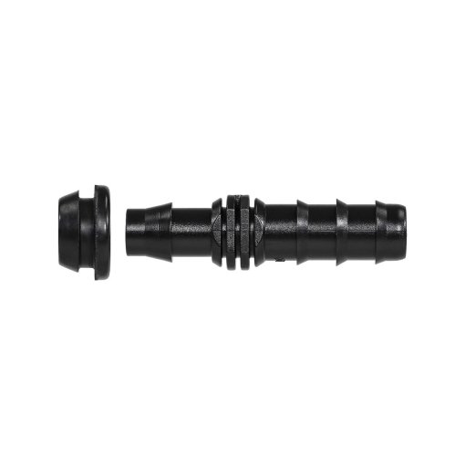 Inicial Wade Rain de 16mm con Goma para Manguera de 18mm, Entrada 18mm, Salida 16mm, Color Negro, Perfecto para Conectar Tuberías de Diferentes Tamaños