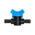 Mini-Válvula Wade Rain Manguera-Manguera de 16mm Azul, Perfecta para Controlar el Flujo de Agua en Sistemas de Riego, Color Azul