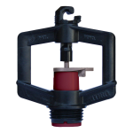 Cabeza de Micro-Aspersor Wade Rain Maron 72 LPH, Entrada 3/8" MPT, Presión de Operación 20 PSI, Boquilla 1.24mm, Flujo 62.5-80.3 LPH, Alcance 7.0-8.4m