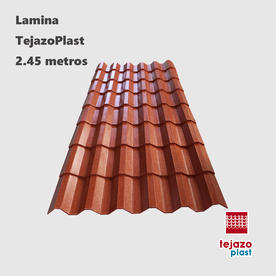 Lámina de Plástico Tejazo 2.45 m - Tecnología de Resistencia Estructural para Construcciones Ligeras que Soporta Condiciones Climáticas Adversas - Ancho 100cm (Clave LT245)