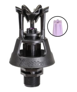 Senninger Xcel-Wobbler Wade Rain 1/2" Ángulo Alto, Boquilla #8 (1/8"), Entrada 1/2" NPT, Flujo 318-502 LPH, Diámetro 12.8-15.7m, Presión de Operación 0.69-1.72 BAR