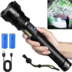 Lampara Tactica 180000lm Rechargeable Led Linterna Potentes Linterna Negro Luz Blanco