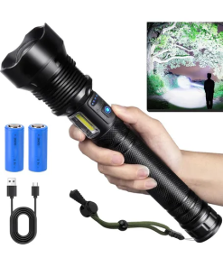 Lampara Tactica 180000lm Rechargeable Led Linterna Potentes Linterna Negro Luz Blanco