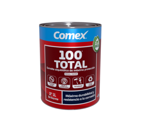 Pintura Negro Comex Total 1 Litro Secado Rápido ⚫ ¡Elegancia Express! Acabado Profesional"