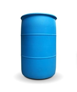 Tambo o tonel De Plástico Azul Cerrado De 220 Litros