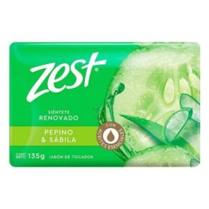 Jabón en Barra Zest Pepino Refrescante 135 g | Limpieza y Frescura Diaria
