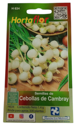 Semillas de Cebollas de Cambray HORTAFLOR – bulbos tiernos y frescos ideales para asar y guisar