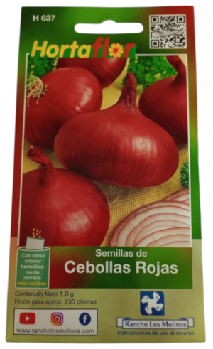 Semillas de Cebolla Roja HORTAFLOR – bulbos coloridos y sabrosos para ensaladas y cocina tradicional
