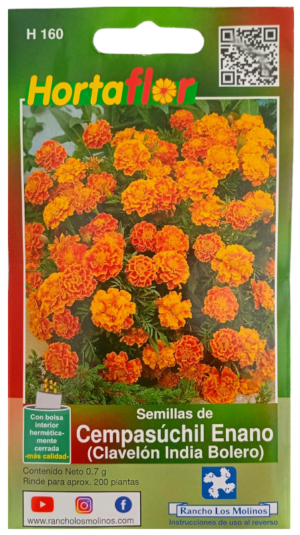 Semillas de Cempasúchil Enano HORTAFLOR – flores tradicionales mexicanas de porte compacto para ofrendas y macetas