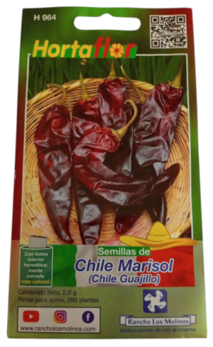 Semillas de Chile Guajillo HORTAFLOR – variedad para obtener chiles secos de sabor intenso para moles y adobos