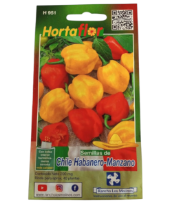 Semillas de Chile Habanero Manzano HORTAFLOR – variedad exótica y muy picante para salsas intensas