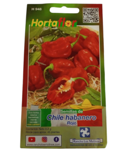 Semillas de Chile Habanero Rojo HORTAFLOR – variedad intensa para preparar salsas muy picantes y exóticas
