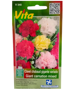 Semillas de Clavel Chabaud HORTAFLOR – claveles elegantes y aromáticos para jardines y ramos florales