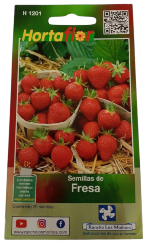 Semillas de Fresa HORTAFLOR – siembra sencilla para obtener frutos dulces y jugosos en huertos o macetas