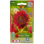 Semillas de Girasol Rojo HORTAFLOR – flores grandes y llamativas que atraen polinizadores al jardín