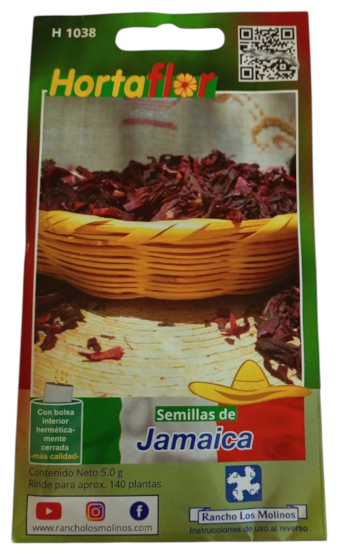 Semillas de Jamaica HORTAFLOR – flores ideales para preparar agua fresca, infusiones y remedios caseros