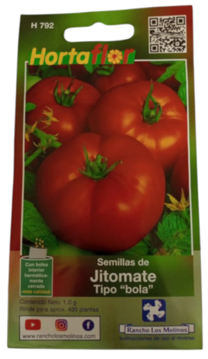 Semillas de Jitomate Bola HORTAFLOR – tomates redondos y jugosos perfectos para cocina diaria y ensaladas