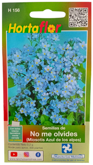 Semillas de No me olvides HORTAFLOR – flores tiernas y azules para decorar jardines y arreglos sentimentales