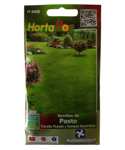 Semillas de Pasto HORTAFLOR – césped resistente y verde para jardines y áreas recreativas