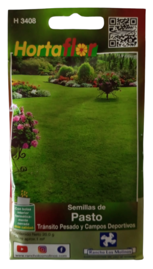 Semillas de Pasto HORTAFLOR – césped resistente y verde para jardines y áreas recreativas