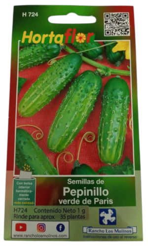 Semillas de Pepinillo HORTAFLOR – variedad ideal para encurtidos caseros y botanas saludables