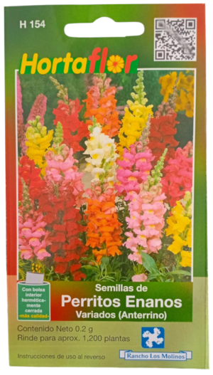 Semillas de Perritos Enanos HORTAFLOR – flores compactas y coloridas para macetas y jardineras
