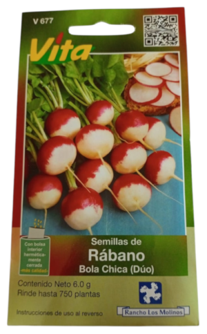 Semillas de Rábano Dúo HORTAFLOR – mezcla de rábanos de colores para ensaladas variadas y nutritivas