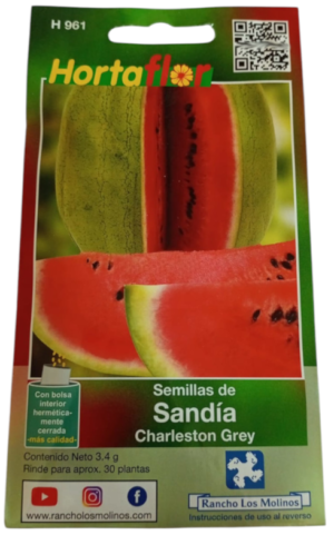 Semillas de Sandía Charleston HORTAFLOR – variedad resistente con frutos grandes y de sabor intenso