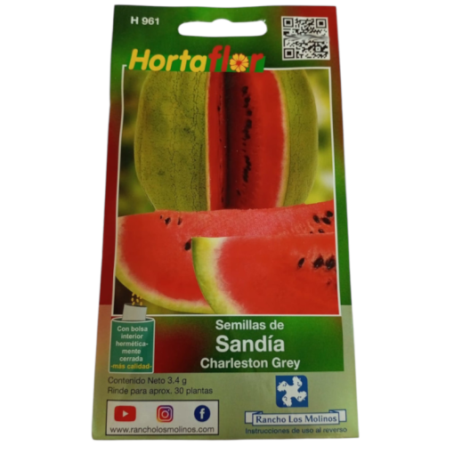 Semillas de Sandía Charleston HORTAFLOR – variedad resistente con frutos grandes y de sabor intenso