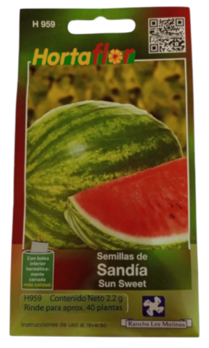 Semillas de Sandía Sun Sweet HORTAFLOR – frutos dulces y refrescantes ideales para climas cálidos