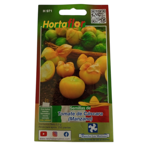 Semillas de Tomate de Cáscara (Manzano) HORTAFLOR – tomates dulces y versátiles para ensaladas y cocina casera
