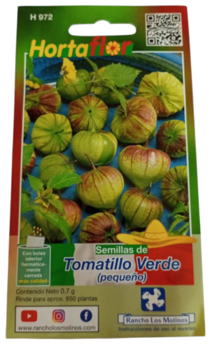 Semillas de Tomatillo Verde HORTAFLOR – cultivo rápido para preparar salsas verdes frescas y tradicionales