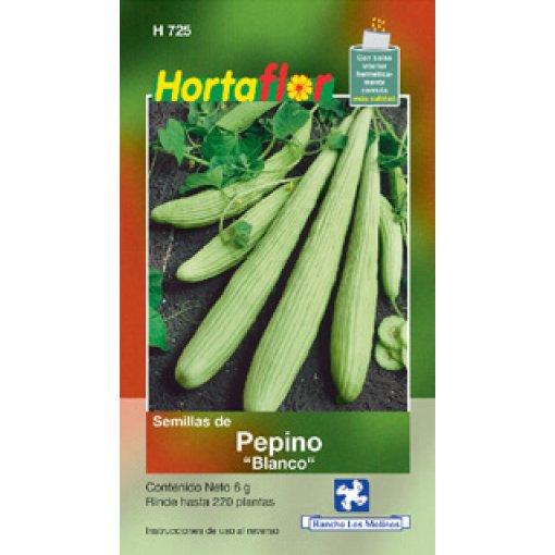 Semillas de Pepino Blanco HORTAFLOR – pepinos frescos y crujientes para ensaladas refrescantes