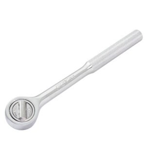 Matraca reversible para dado cuadro de 3/8", cabeza redonda, mango moleteado Foy