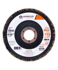 Disco Flap Laminado De Zirconio 4-1/2 X 7/8 G40 Maraga Blanco