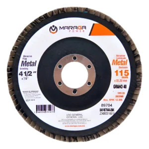 Disco Flap Laminado De Zirconio 4-1/2 X 7/8 G40 Maraga Blanco