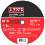 Disco abrasivo tipo 1 para metal 4-1/2" x 1/16" Urrea