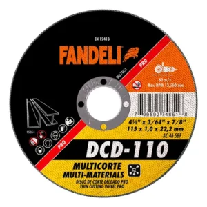 Disco Fandeli 74651 Corte Delgado Multicolor Pro 4 1/2pulg