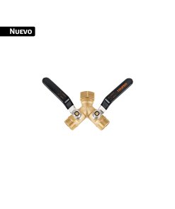 Conector 'Y' 3/4' cuerpo robusto con tuerca móvil p/manguera