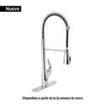 Monomando fregadero cromo, semi profesional, FOSET AERO