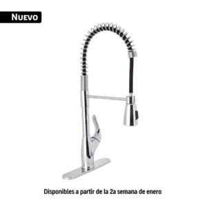 Monomando fregadero cromo, semi profesional, FOSET AERO
